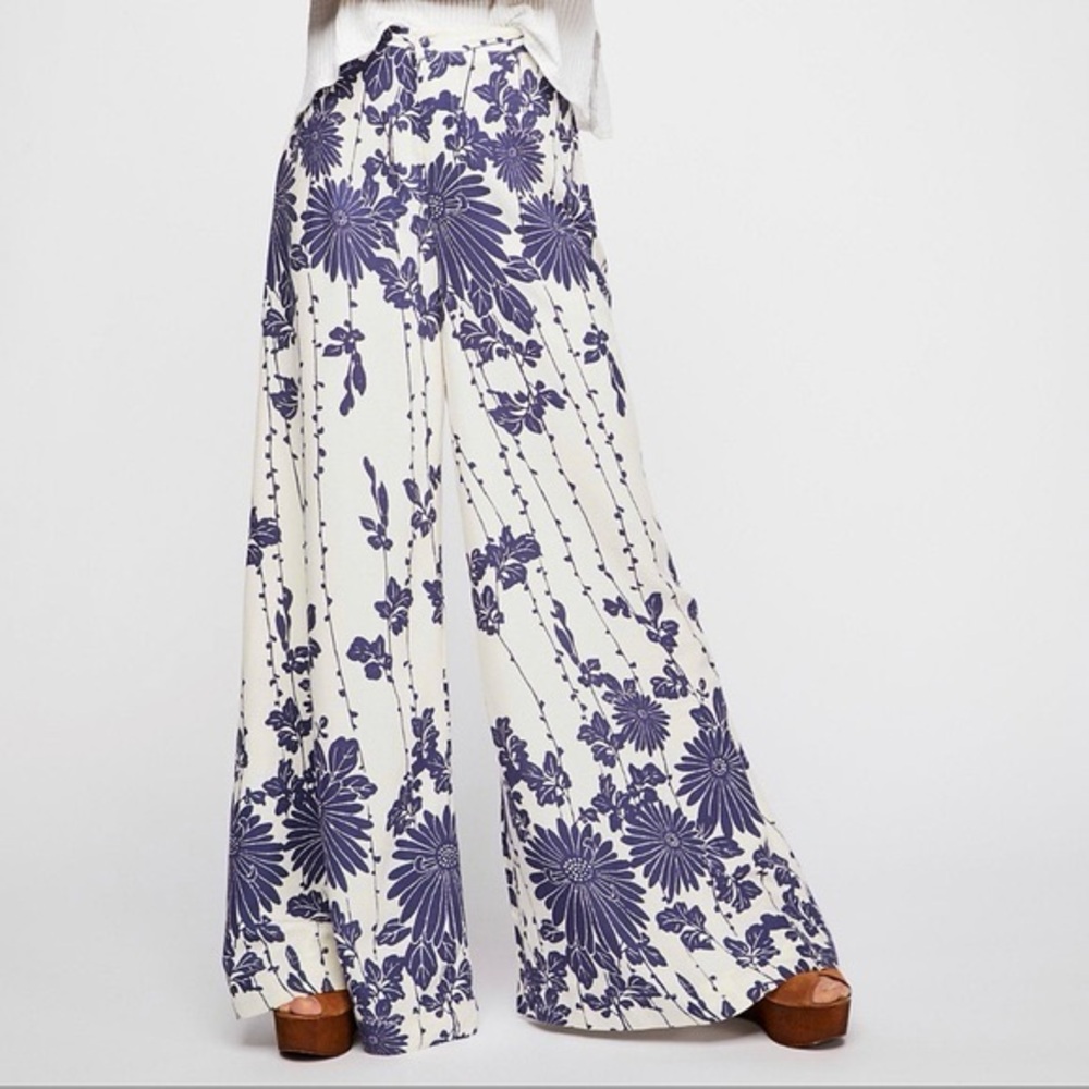 Sundae Stroll Wide Leg Pants free people